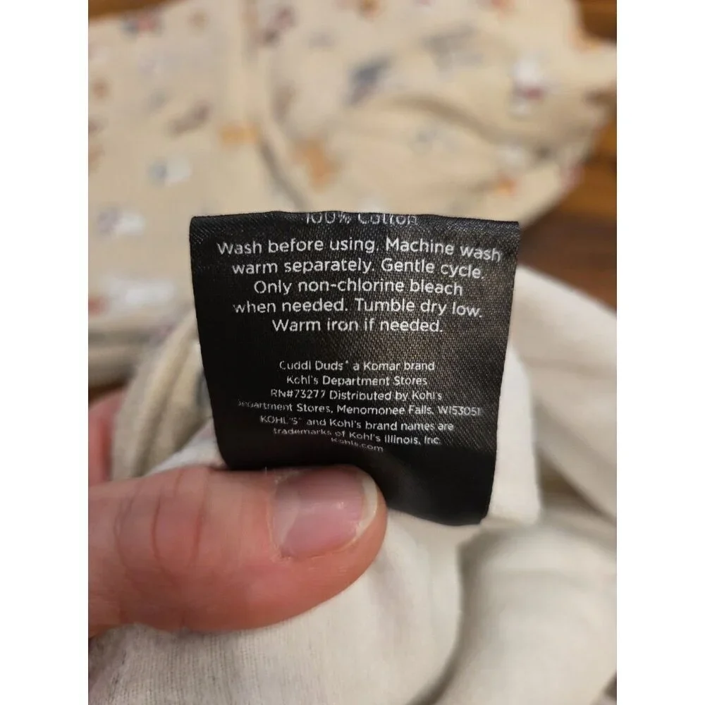 Cuddl Duds Twin Size Sheet Set Heavyweight Flannel 3Pc Dogs 100% Cotton